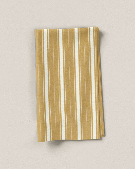 Mustard Fun Stripe Washed Cotton