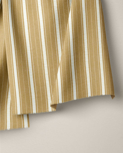 Mustard Fun Stripe Washed Cotton