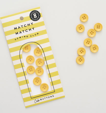 Mustard Mini Retro Buttons