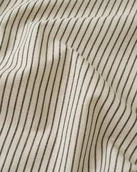 Natural and Black Stripe Linen Cotton