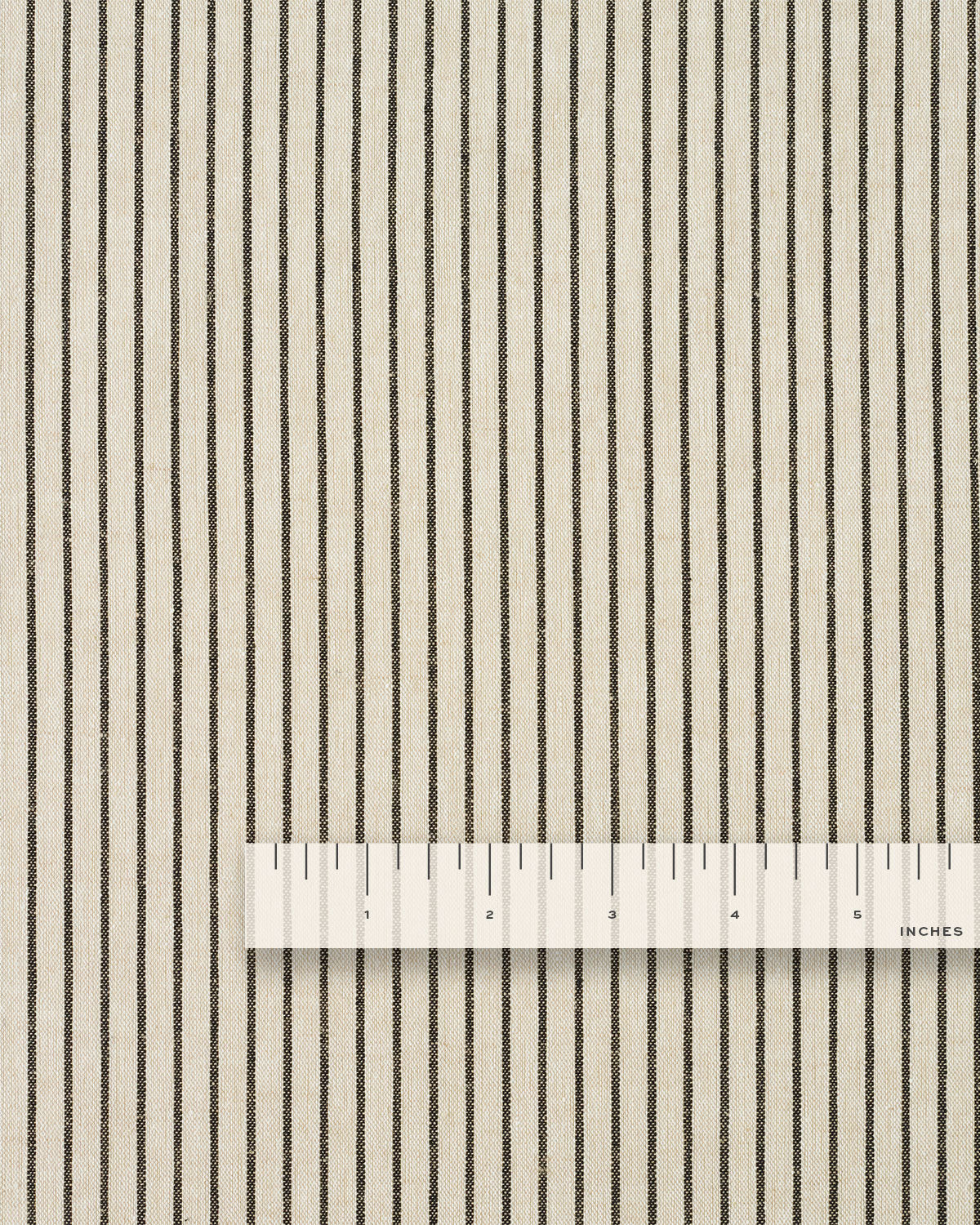 Natural and Black Stripe Linen Cotton