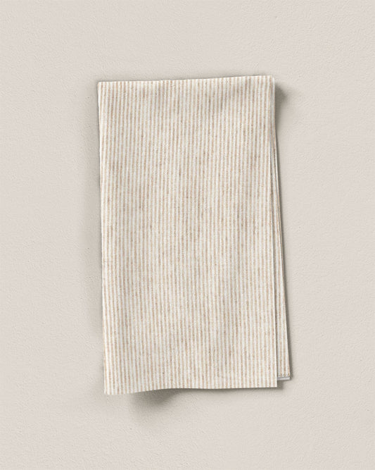 Natural Railroad Stripe Linen