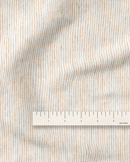 Natural Railroad Stripe Linen