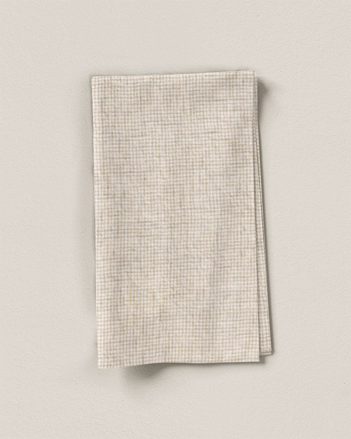 Natural Tiny Gingham Stonewashed Linen