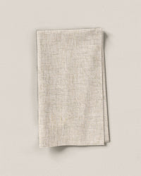 Natural Tiny Gingham Stonewashed Linen