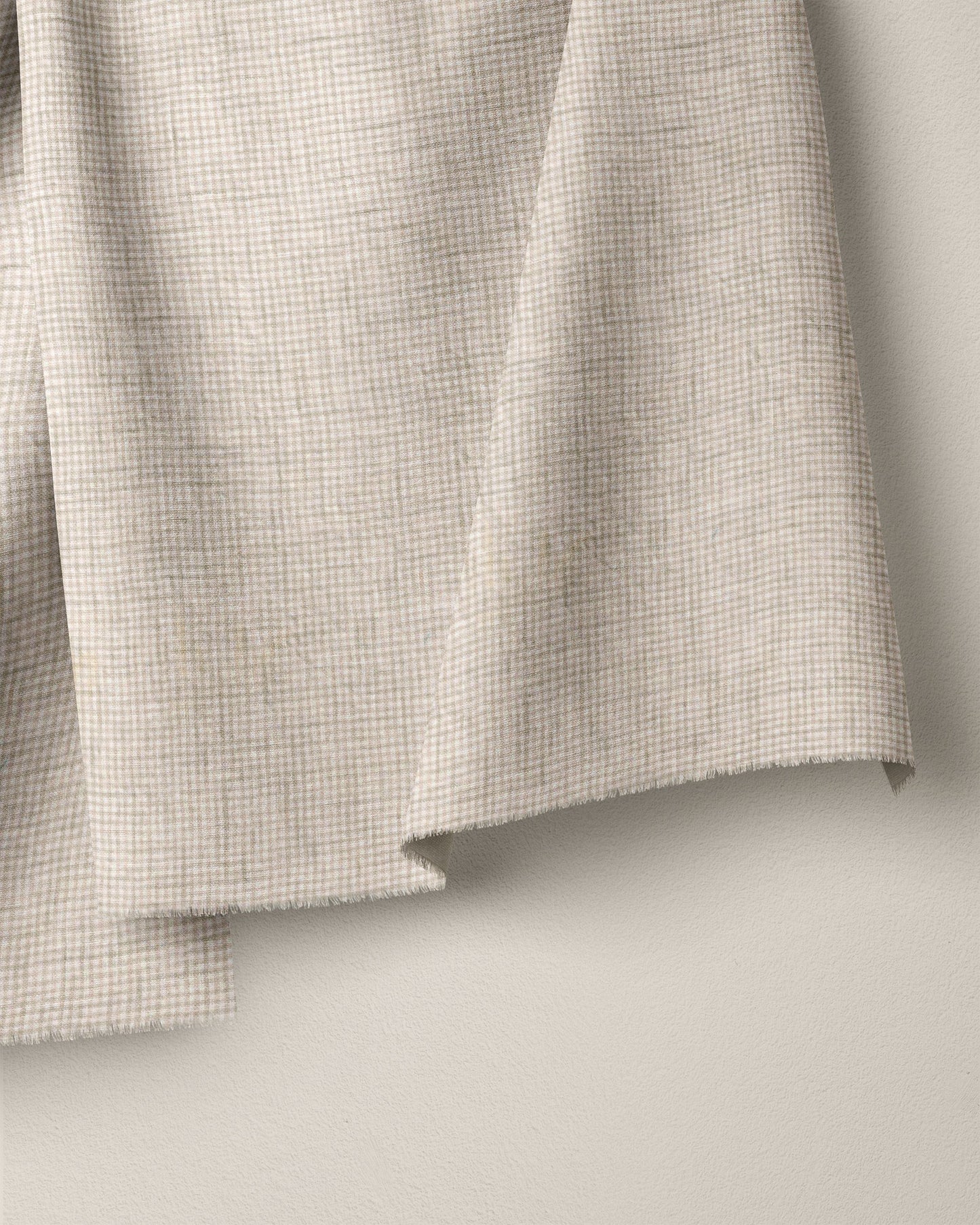 Natural Tiny Gingham Stonewashed Linen