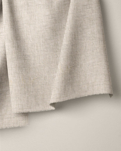 Natural Tiny Gingham Stonewashed Linen