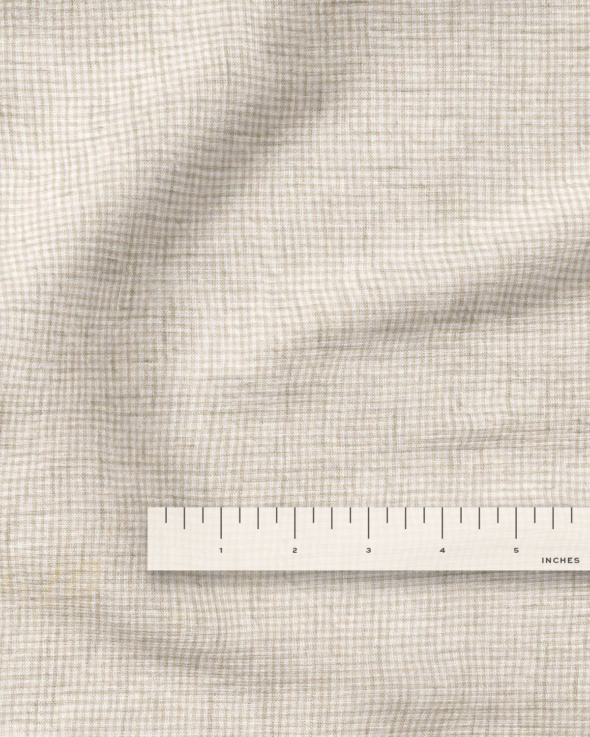 Natural Tiny Gingham Stonewashed Linen