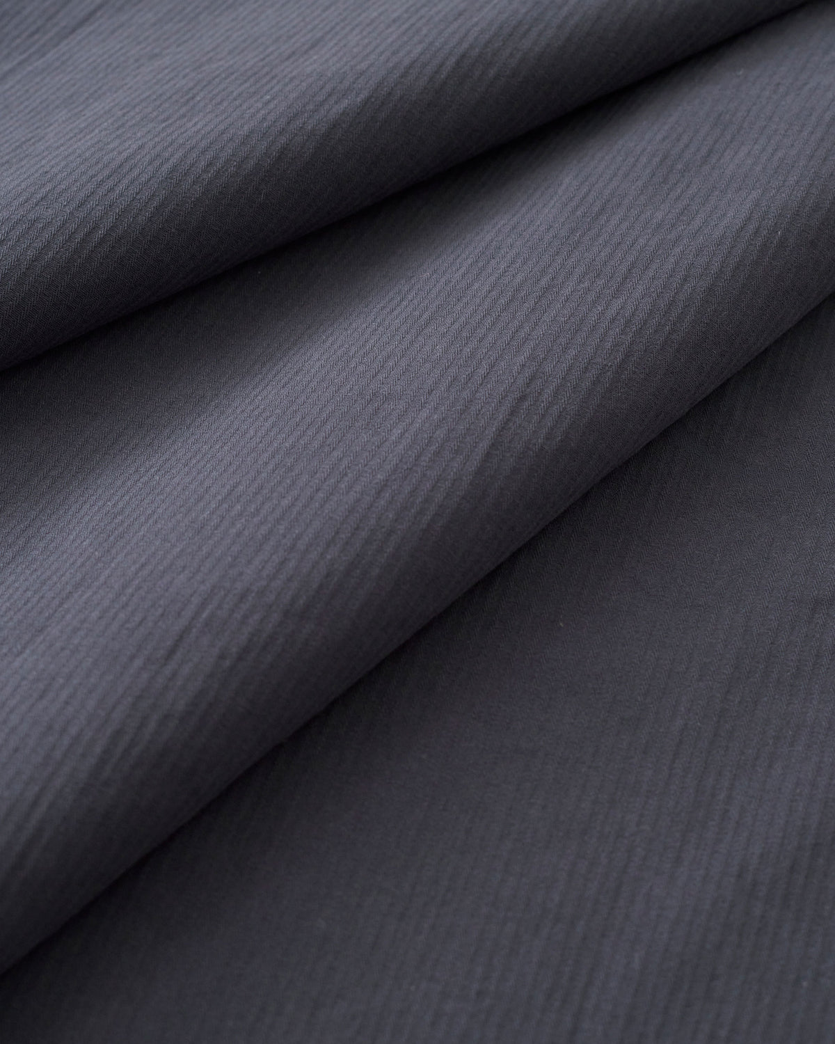 Navy Hickory Tonal Stripe Cotton Twill