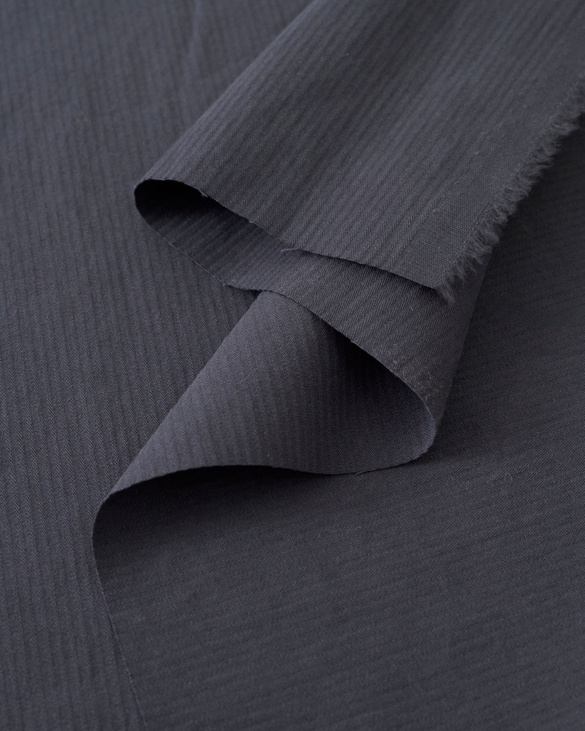 Navy Hickory Tonal Stripe Cotton Twill