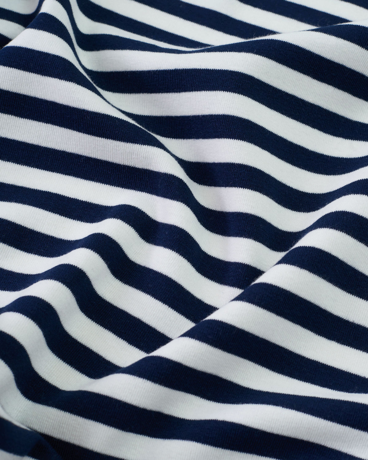 Navy and White Mid Weight Jersey Knit