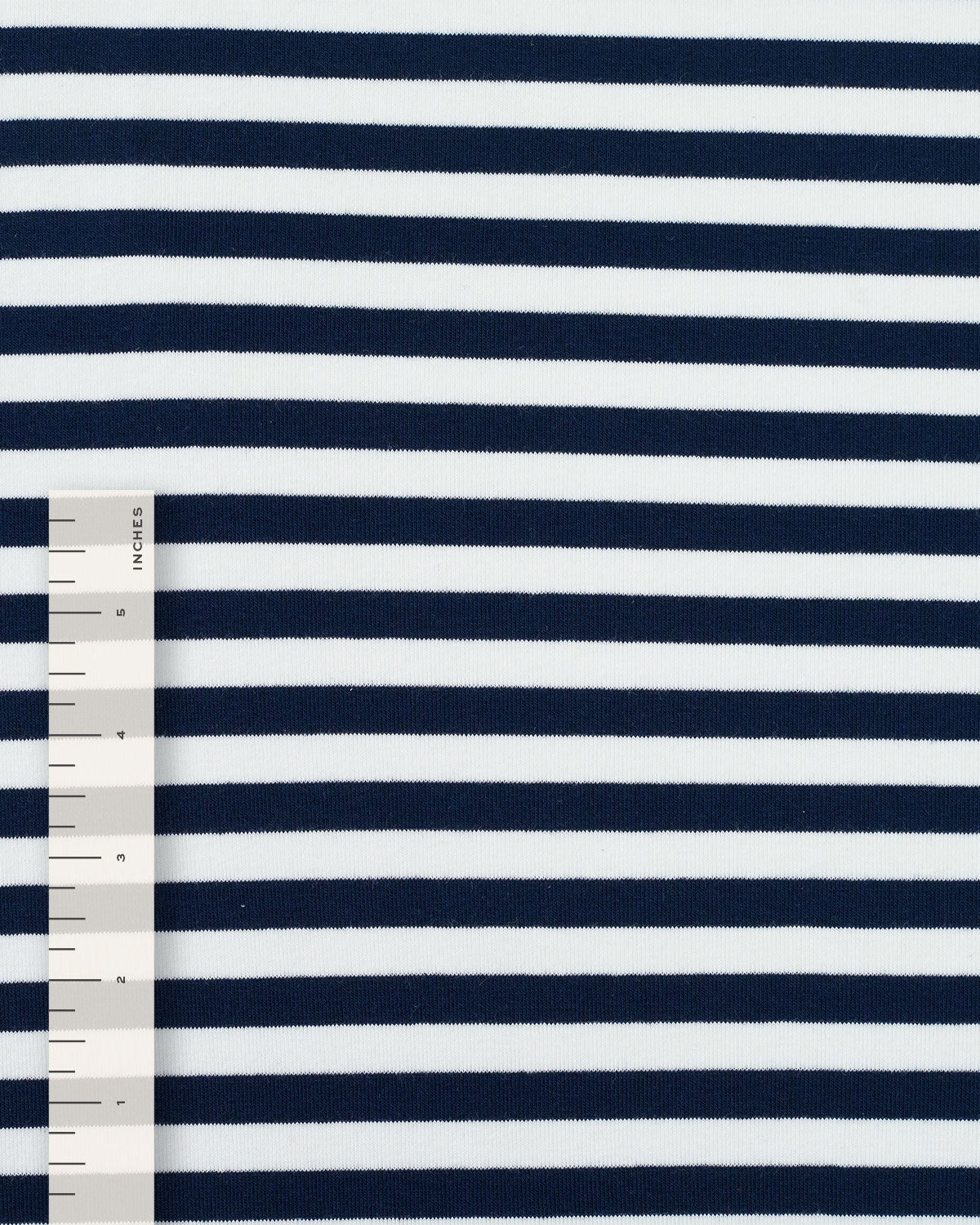 Navy and White Mid Weight Jersey Knit