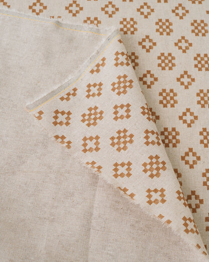 Patchwork Tile Custom Printed Linen Cotton Blend