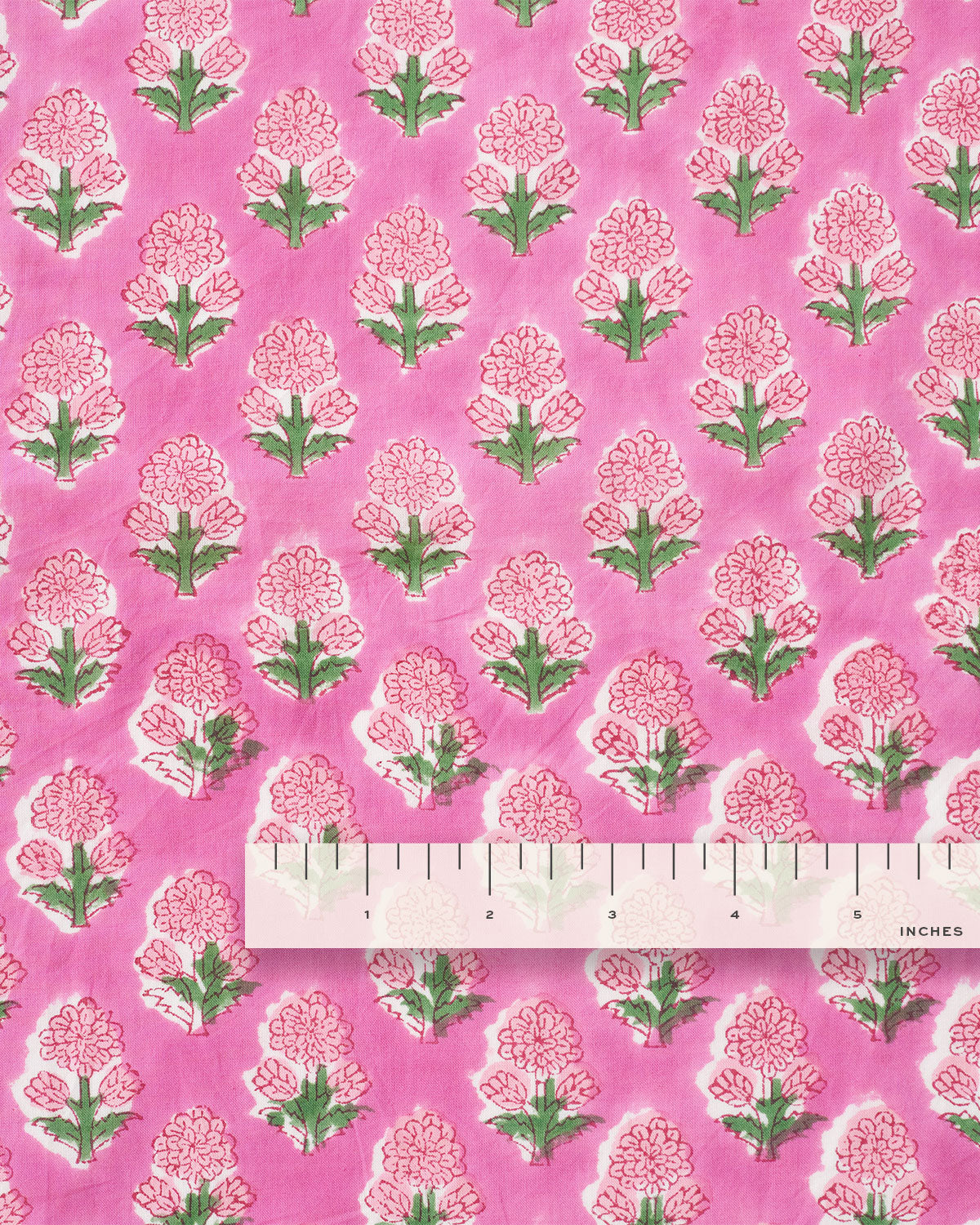 Pink and Pink Bloom Block Print