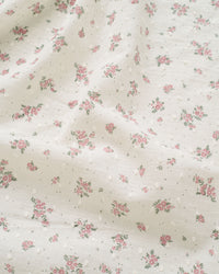 Pink Swiss Dot Blooms Cotton
