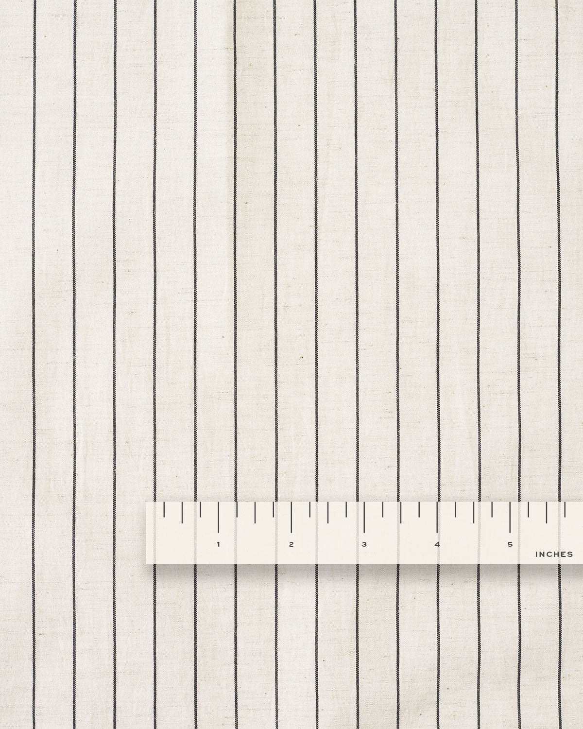 Pinstripe Linen Cotton - Natural / Black