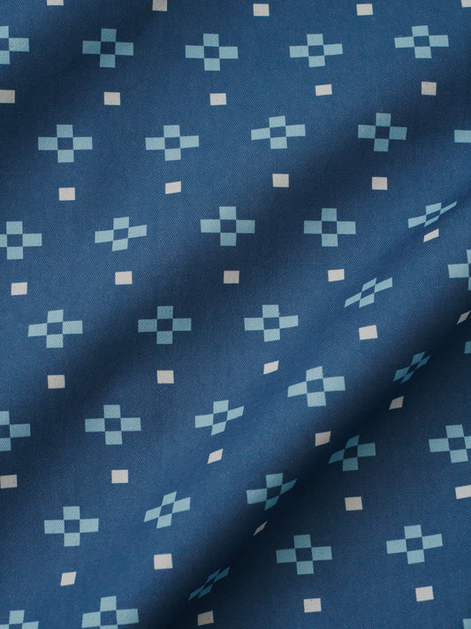 Pixel Dot Washed Cotton Twill