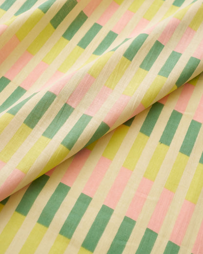 Polemo Multi Stripe Block Print Cotton