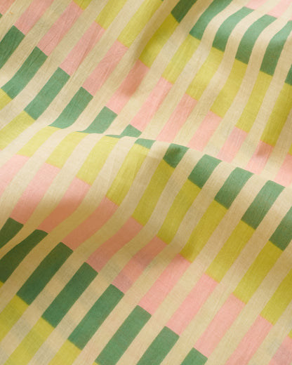 Polemo Multi Stripe Block Print Cotton