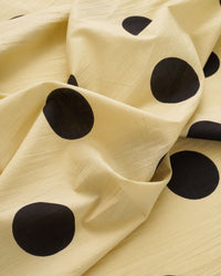 Black Polka Dot Block Print Cotton