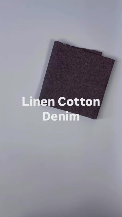 Indigo Twill Linen Cotton Denim