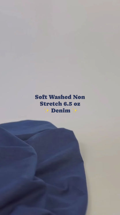 Dark Soft Washed Non Stretch 6.5 oz Denim
