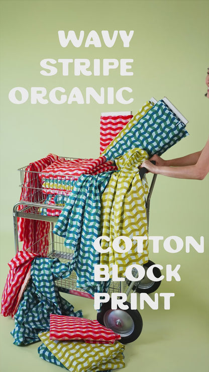 Sunburnt Strawberry Organic Cotton Block Print