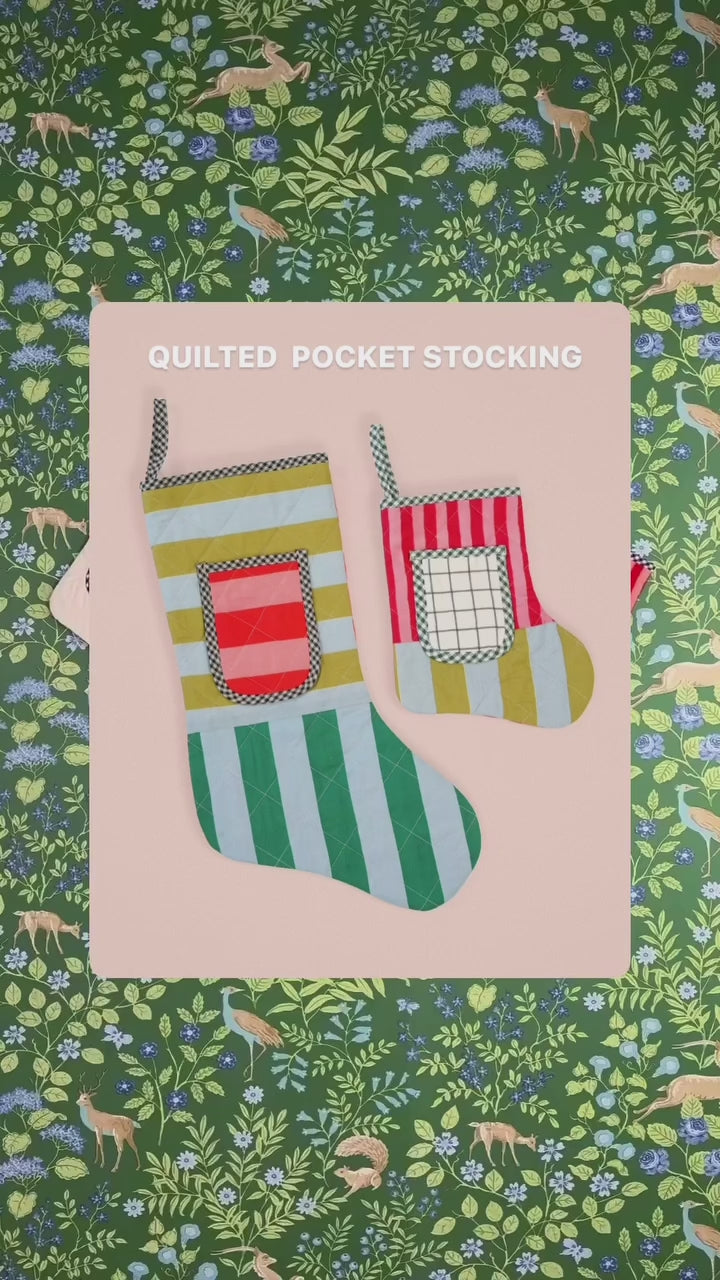 Quilted Pocket Stocking PDF Sewing Pattern - Matchy Matchy Sewing Club Quilted Pocket Stocking PDF Sewing Pattern - Matchy Matchy Sewing Club