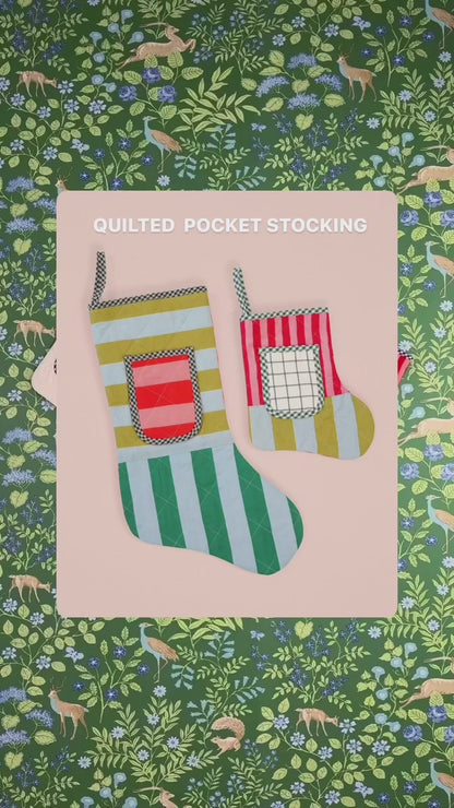 Quilted Pocket Stocking PDF Sewing Pattern