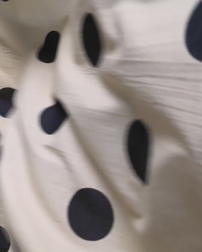 Black Polka Dot Block Print Cotton