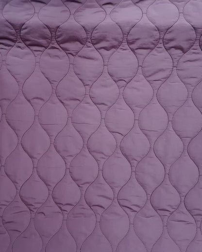 Fig Blue Wavy Quilted Puffy Nylon