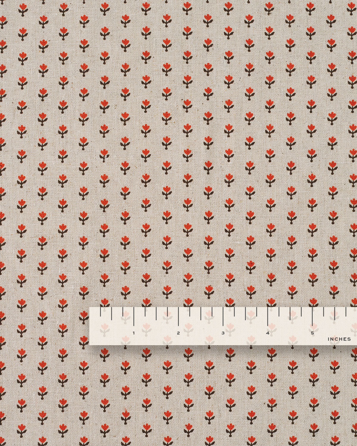 Red Seedling Custom Printed Linen Cotton Blend