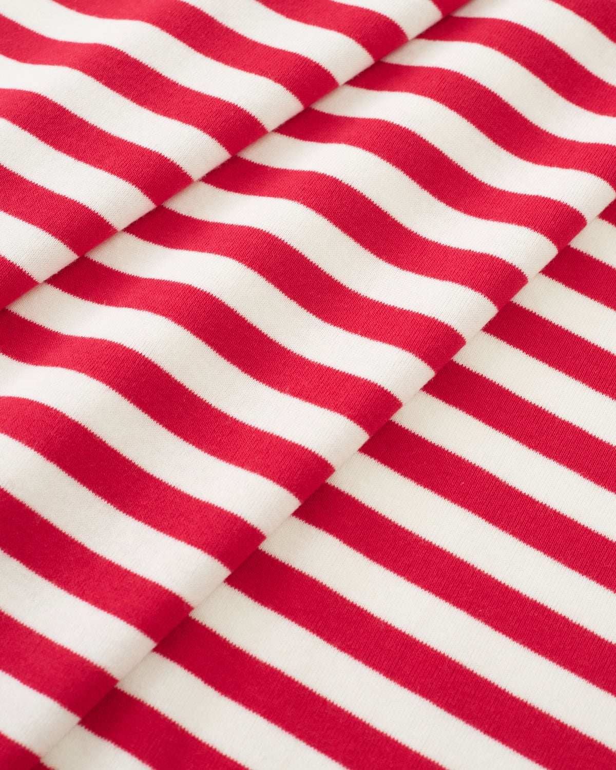 Red and White Mid Weight Jersey Knit