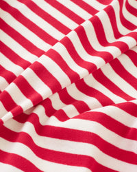 Red and White Mid Weight Jersey Knit