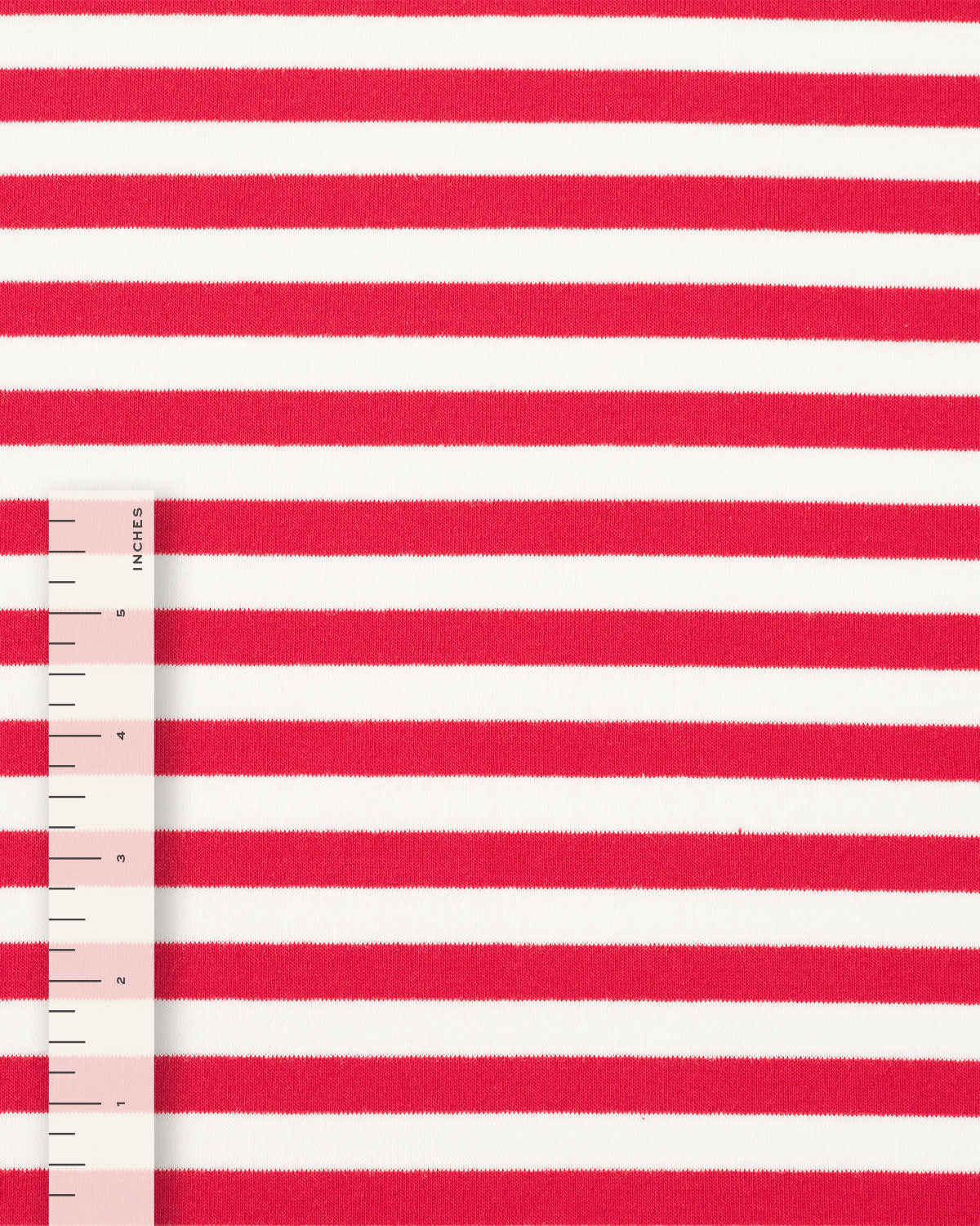 Red and White Mid Weight Jersey Knit