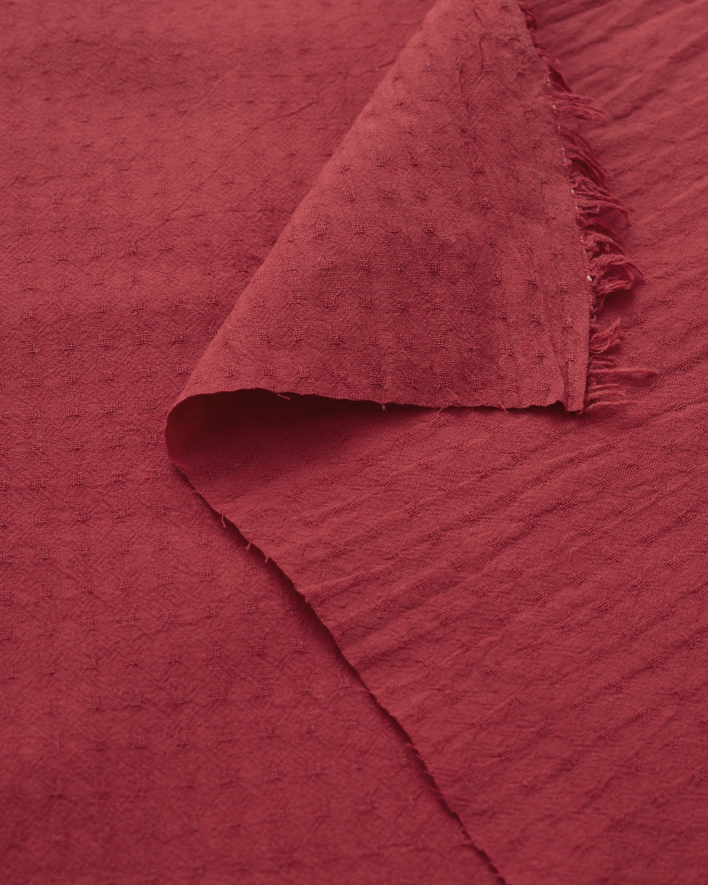 Red Tiny Dobby Check Cotton