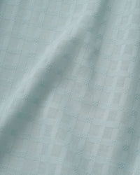 Robin's Egg Grid Check Dobby Cotton