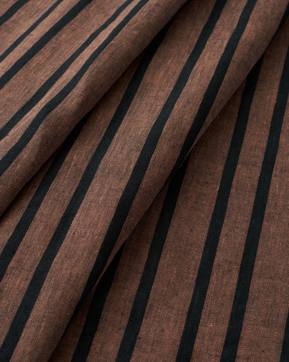 Sable Home Stripe Washed Linen