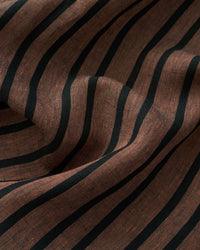 Sable Home Stripe Washed Linen