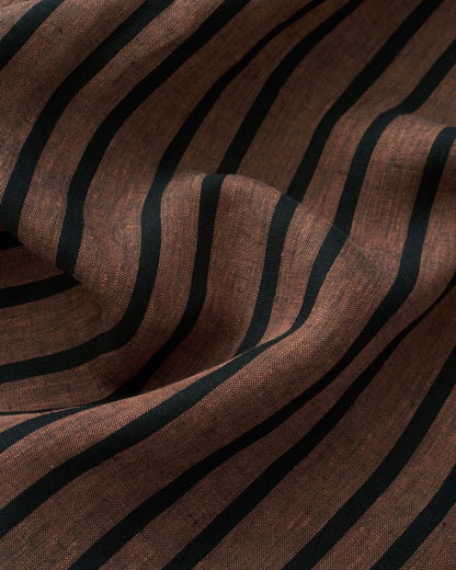Sable Home Stripe Washed Linen