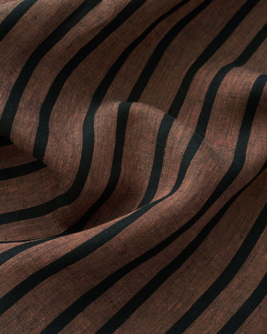 Sable Home Stripe Washed Linen