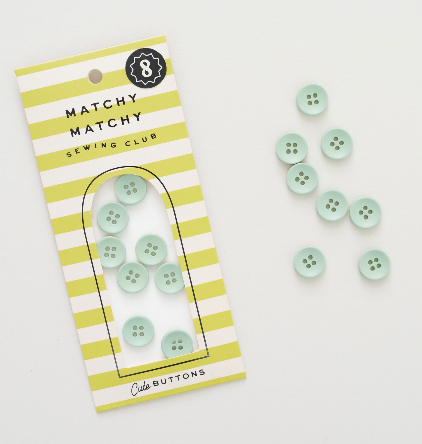 Sage Mini Retro Buttons