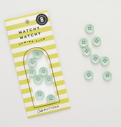 Sage Mini Retro Buttons
