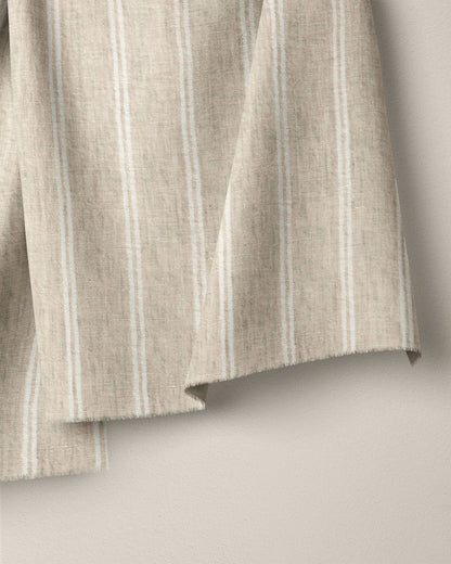 Sand Castle Twin Stripe Washed Linen