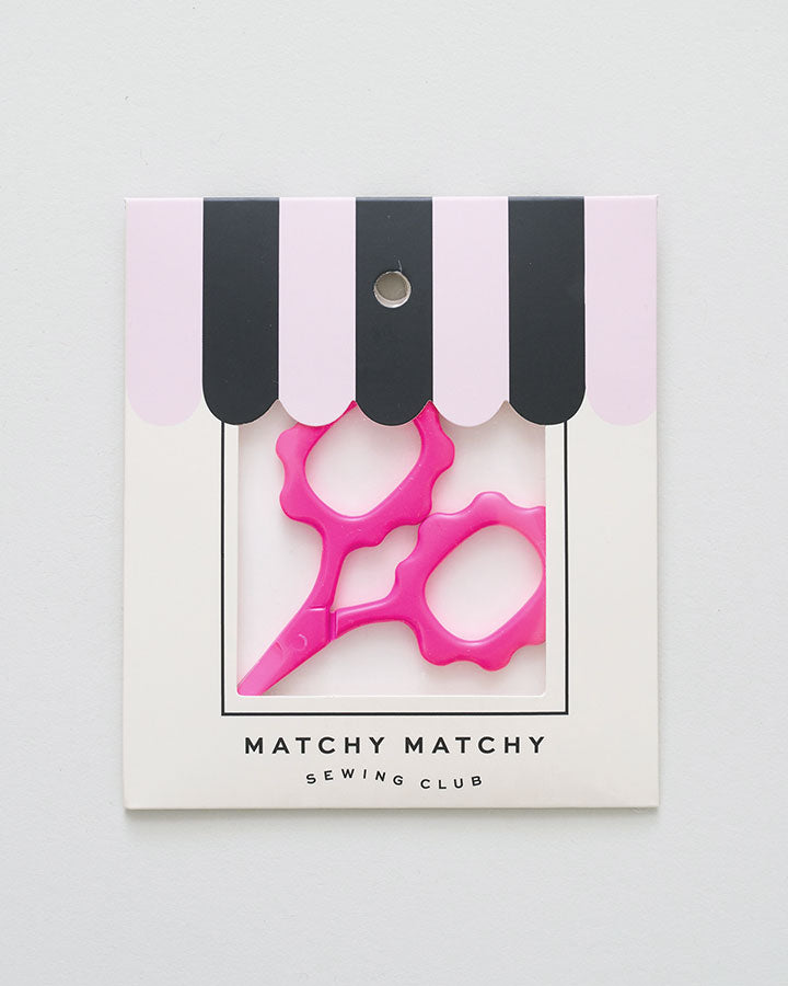 Hot Pink Scallop Handle Embroidery Scissors