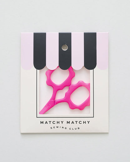 Hot Pink Scallop Handle Embroidery Scissors