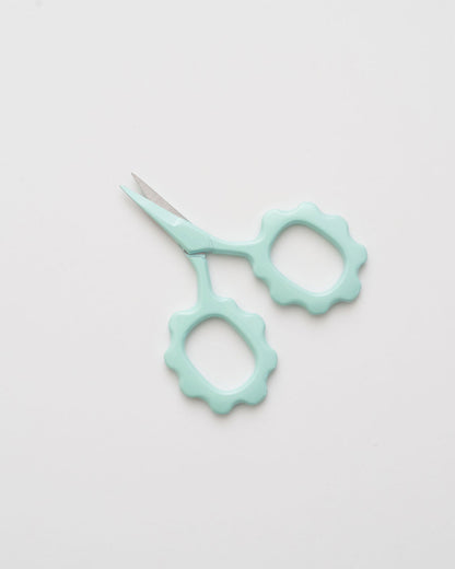 Mint Scallop Handle Embroidery Scissors