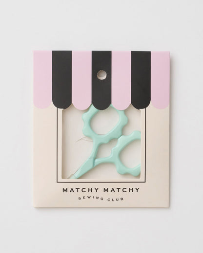 Mint Scallop Handle Embroidery Scissors