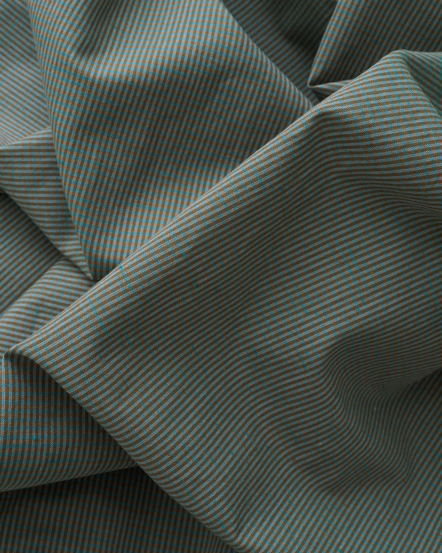 Seaglass Tiny Gingham Linen Cotton
