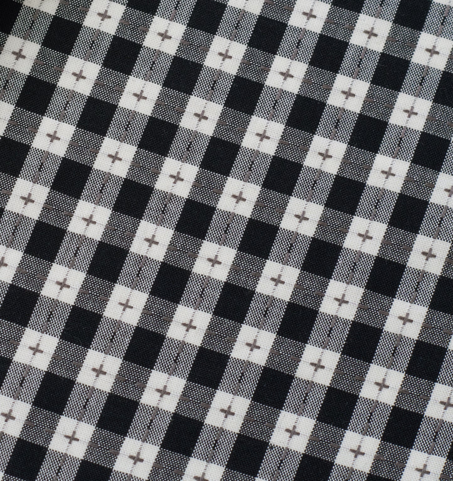 Black Small Stitch Gingham Cotton